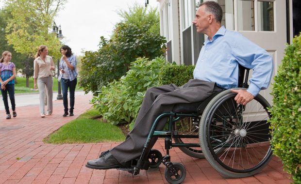 man using wheelchair housing choice