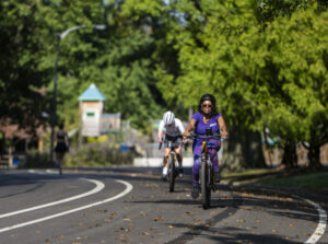 seniors riding bikes