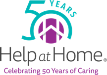Help at Home logo "Celebrating 50 Years of Caring"