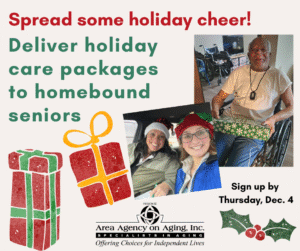 spread some holiday cheer - deliver holiday care packages to homebound seniors